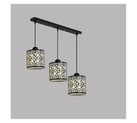 LXYAYY Lampe Suspendue Moderne à Trois têtes pour Restaurant, Chambre à Coucher, Bar, Lampe de Table, Lustre de Salle à Manger, lumière de Cuisine, éclairage Moderne(Black,D50cm)