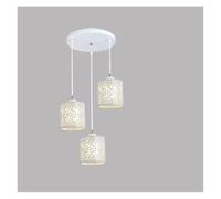 LXYAYY Lampe Suspendue Moderne à Trois têtes pour Restaurant, Chambre à Coucher, Bar, Lampe de Table, Lustre de Salle à Manger, lumière de Cuisine, éclairage Moderne(White,D25cm)