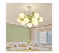 LXYAYY Lustres de Style français Chaleureux, Lampes suspendues à LED en Forme de Haricots Magiques Verts pour Chambre à Coucher, Salon, Salle à Manger,(10 Heads)