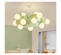LXYAYY Lustres de Style français Chaleureux, Lampes suspendues à LED en Forme de Haricots Magiques Verts pour Chambre à Coucher, Salon, Salle à Manger,(15 Heads)