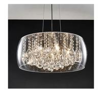 LXYAYY Lustres en Cristal Modernes Simples de Luxe en Verre Lampe Suspendue à LED pour Chambre à Coucher, Salle à Manger, Salon, étude, luminaires romantiques,(Transparent,D50cm)