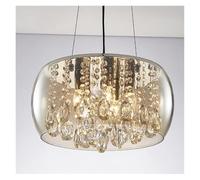 LXYAYY Lustres en Cristal Modernes Simples de Luxe en Verre Lampe Suspendue à LED pour Chambre à Coucher, Salle à Manger, Salon, étude, luminaires romantiques,(Amber,D50cm)
