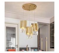 LXYAYY Petit Lustre Rond en Cristal K9 doré Moderne à LED pour Salon, Cuisine, Salle à Manger, Chambre à Coucher, Chevet, éclairage intérieur de Luxe, éclairage Moderne(Gold,3heads Round)