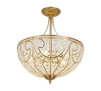 LXYAYY Plafonnier de Style américain, Luxueux, atmosphérique, pour Chambre à Coucher, Restaurant, Semi-Lustre, Style européen, rétro, allée, Cristal, Suspension Moderne