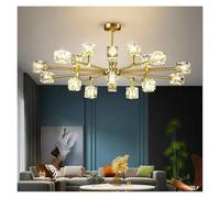LXYAYY Plafonnier Moderne de Luxe à LED, luminaire décoratif d'intérieur, luminaire décoratif ...(Gold,3-Colors Light)