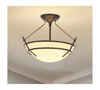 LXYAYY Plafonnier pour Chambre à Coucher, Salon, Table à Manger, Couloir, lustres à LED rétro Vintage, lumière Noire de Style américain, Lampe Suspendue Moderne(A)