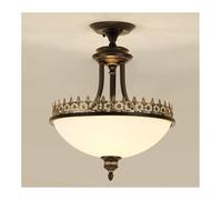 LXYAYY Plafonnier pour Chambre à Coucher, Salon, Table à Manger, Couloir, lustres à LED rétro Vintage, lumière Noire de Style américain, Lampe Suspendue Moderne(B)