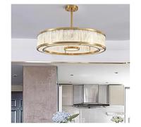 LXYAYY Plafonnier Rond Vintage en Cristal, luminaire décoratif de Plafond, idéal pour Un Salon, Un Restaurant ou Une Villa, Design européen de Luxe, éclairage Moderne(100cm)