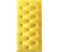 LXYAYY Rembourrage mural, tête de lit résistante aux chocs avec rembourrage doux, panneaux muraux 3D pour chevet ou bureau (jaune, 70 x 35 cm)