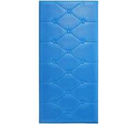 LXYAYY Rembourrage mural, tête de lit résistante aux chocs avec rembourrage doux, panneaux muraux 3D pour chevet ou bureau (bleu, 70 x 35 cm)