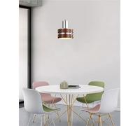LXYAYY Suspension LED créative Style Bois chromé métal E27, Ampoule pour Chambre à Coucher, Salle à Manger, Cuisine, Suspension Moderne
