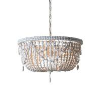 LXYAYY Suspension, Lustre Moderne en Perles d'olivier, Perles en Bois français, Lampe Suspendue à Pampilles, Lampe Suspendue pour Chambre à Coucher, Hauteur réglable pour Magasin, (40 * 48CM)
