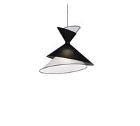 LXYAYY Suspensions, Enceintes, luminaires en Tissu Faits Main, lustres, luminaires de Salle à Manger, éclairage Moderne(Black)