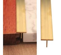 LXYDJPW Bande de Transition pour Plancher en Bois et carrelage en Laiton, Bandes de seuil en T/Barre de Garniture de Bordure de Tapis, Bande de raccordement pour Joint de Sol/Espace, Cuttab