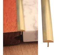 LXYDJPW Bande de Transition pour Plancher en Bois et carrelage en Laiton, Bandes de seuil en T/Barre de Garniture de Bordure de Tapis, Bande de raccordement pour Joint de Sol/Espace, Cuttab