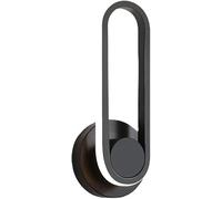 LXYST 12W LED Minimaliste MurMin Light Ring Appliques Fer forgé lumières Finisque Noir avec de l'ombre en Acrylique, ° Pouvailles des Lampes murales réglables, (lumière Chaude)