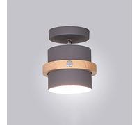 LXYST Adjustable Wood Light Round Plate Accent Spot Lamp, Hallway Lamps Semi Flush Mount Ceiling Lighting Fixtures for Bedroom Kitchen Entryway