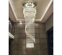 LXYST Aserzenith Chandelier Contemporain, en Moderne Mouche monstal Clair d'échelle Spirale Luxe Incorporation de Cristal (dia100cm h350 cm Blanc Chaud)