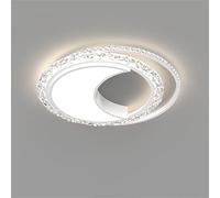 LXYST Atmosphère la Maison Acrylique Lampe à Plafond LED Rond Gold Chandeliers Nordic Bedroom Lightture, lumière Suspendue (D, D48x6cm)