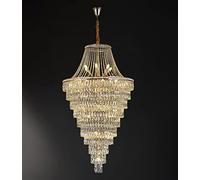 LXYST Chandelier Cristal de Luxe Moderne Duplex Grand Hall Salon décor d'escalier en Spirale (Couleur Chaude: dia x h 130 cm)