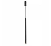 LXYST Chandelier en Aluminium Noir Long Tube Pendentif Cuisine Suspension Lampe cylindrique 3W Spotlights Bar Droplight de Chambre à Coucher (Couleur: lumière Neutre, Taille: H-50