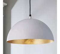 LXYST Chandelier Vintage Unique, d'art en Feuille d'or Lumière, Salon Suspendu, Salle Manger sur Table, Restaurant café à Lampe (Blanc, 38 cm)