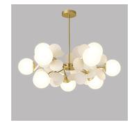 LXYST Chandeliers Chandelier, G9 Éclairage Pendentif Suspendu, luminaires de Plafond Semi-fluson Milieu du siècle pour Chambre Coucher, Cuisine, Salle à Manger, Ferme-Multicolor (Blanc)