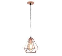 LXYST Créative Diamond Shape Pendant Lampe Minimaliste Rose Gold Fer Whited Sanging Lightture for Kitchen Island Dinning Room Bar Counter Cafe Shop FA, One Color-1a Head