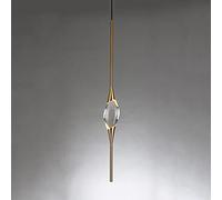 LXYST Crystalline Chandelier Copper Pendant Light for Kitchen Island and Living Room - Minimalist Style