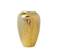 LXYST de Fleurs Golden Ceramic Abstract Home Decoration Bureau Ornement Salle Fashion Wedding Decorative Vase for Decor (Couleur: Brass, Taille: Medium)