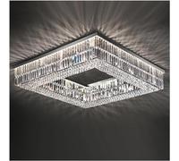 LXYST de Salon Moderne Chandeliers Round carré/Rectangle Chrome Hanging Lighttures Crystal Plafond Chandelier for Bedroom LED Home Decor Lampe, Warmlight L60cml60cm