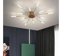 LXYST Dimmable Chandelier Light with Remote Control - Black, Perfect for Bedroom, Living Room, Kitchen and Dining Room Interior Decorations