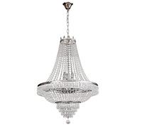 LXYST Empire français Crystal Chandelier Flush Mount Plafond Lightture for Foyer Entryway Living Room Chadow Silver X ''