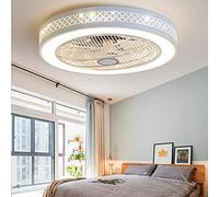 LXYST Fan Lamp with LED Lighting and Remote Control, Creative Invisible Change Color Ceiling Fans Lights, for Kids Living Room Bedroom Chandelier