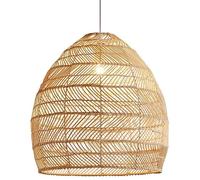 LXYST Farmhouse Black Rattan Light Kitchen Island Natural Basket Woven Wicker Ceiling Hanging Lamp Rustic Boho Coastal Chandelier for Nursery Dining Table Foyer Bedroom Staircase/Brown/