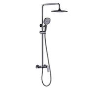LXYST Faucet Set, High Pressure Rainfall Head 3-Way Hand Wall Mounted System with Tub Spout, Rain Mixer Shower Set, Gray