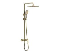 LXYST Faucet Set, High Pressure Rainfall Head 3-Way Hand Wall Mounted System with Tub Spout, Rain Mixer Shower Set, Gray