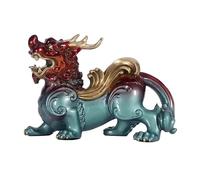 LXYST Feng Shui Table Statue Deluxe Copper Attire la Richesse créative Ornements Chinois Home Room Salle Study Decorations de Bureau Decoration Bouddha (Couleur: Droite, Taille: Small)