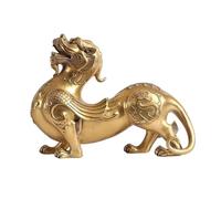 LXYST Feng Shui Table Statue Luxury Copper Fortune Ornement Chinois Décorations de Maison du Salon Entrée Opening Housemarming Gift Collection Bouddha Decoration (Couleur: Brass à Droite, Taille: M
