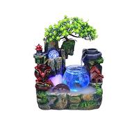 LXYST Fountain résine à Poisson intérieur Fountaine Cascade Feng Shui de Bureau
