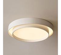 LXYST French Cream 3 Color Dimmable LED Lamp Close to Light Fixtures Flush Mount Ceiling Chandelier Flat Round Lighting Fixture for Hallway Entryway Kitchen/60