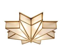 LXYST Full Copper Glass Living Room Bedroom Decorative Lighting Ceiling Lamp