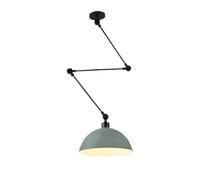 LXYST Industrial Fixture Swing Hanging Light Adjustable Long Arm Dome Lamp Kitchen Island Sink Mid Century Chandelier for Dining Room Table Restaurant Farmhouse/Green