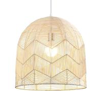 LXYST Japanese Style Rattan Light Rural Farmhouse Hand Basket Kitchen Island Hanging Lamp Boho Coastal Wicker Woven Dining Table Chandelier for Living Room Study/40Cm*40Cm