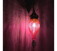 LXYST Lampe Murale mosaïque Marocaine Turque avec Globe Verre Style Fait à la Main, lumière Base en Bronze, Lampes Classiques Arabes pour Le Couloir Chevet Salle de Bain, D, G