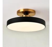 LXYST LED Lamp Round Semi Flush Mount Light 3 Color Mode Hallway Lighting Fixture, Circle Chandeliers for Living Room Bedroom Entryway Close to Ceiling Lights/K/Dia23Cm