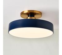 LXYST LED Lamp Round Semi Flush Mount Light 3 Color Mode Hallway Lighting Fixture, Circle Chandeliers for Living Room Bedroom Entryway Close to Ceiling Lights/Blue/Dia40Cm