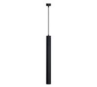 LXYST LED Light Aluminum Black Single Head Hanging Lamp Bedroom Downlights Long Tube Chandelier Ceiling Downlight Cylindrical Suspension Light/4 * 50Cm