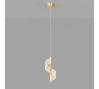 LXYST Long Tube Pendent Lamp Aluminum Flute Acrylic Shade Bedside Chandelier Minimalist Bedroom Decor 5W Light