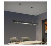 LXYST Lustres, Salon Salle Manger Minimaliste Nordique Moderne Cuisine Table à sans Lampe Principale Un Mot de Long du (noir-l120 cm)